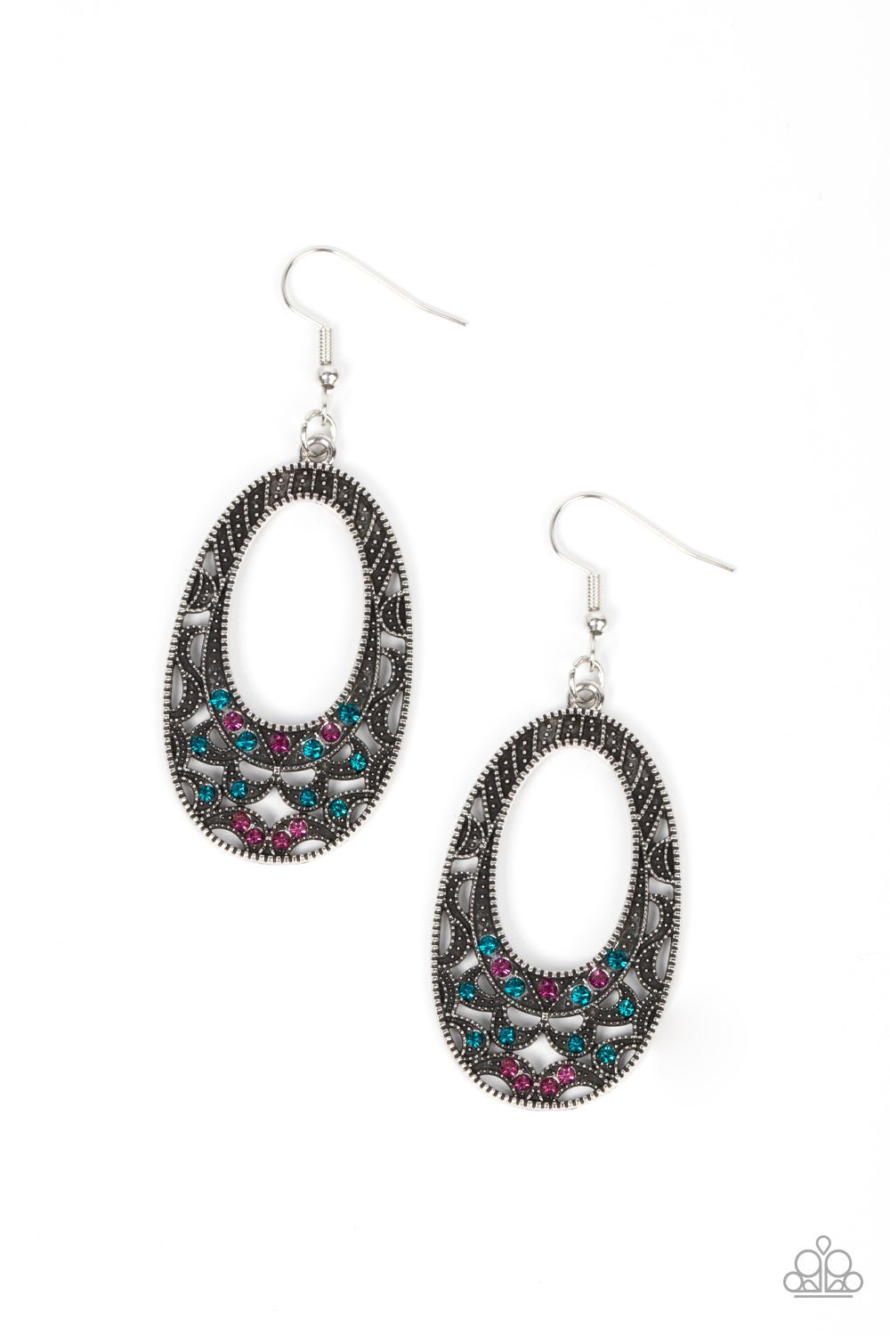 Colorfully Moon Child - Multi Earrings  - Paparazzi Accessories - Alies Bling Bar