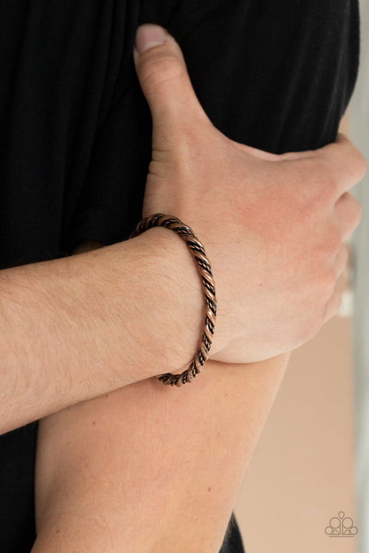 Combat Ready - Copper Bracelet - Paparazzi Accessories - Alies Bling Bar