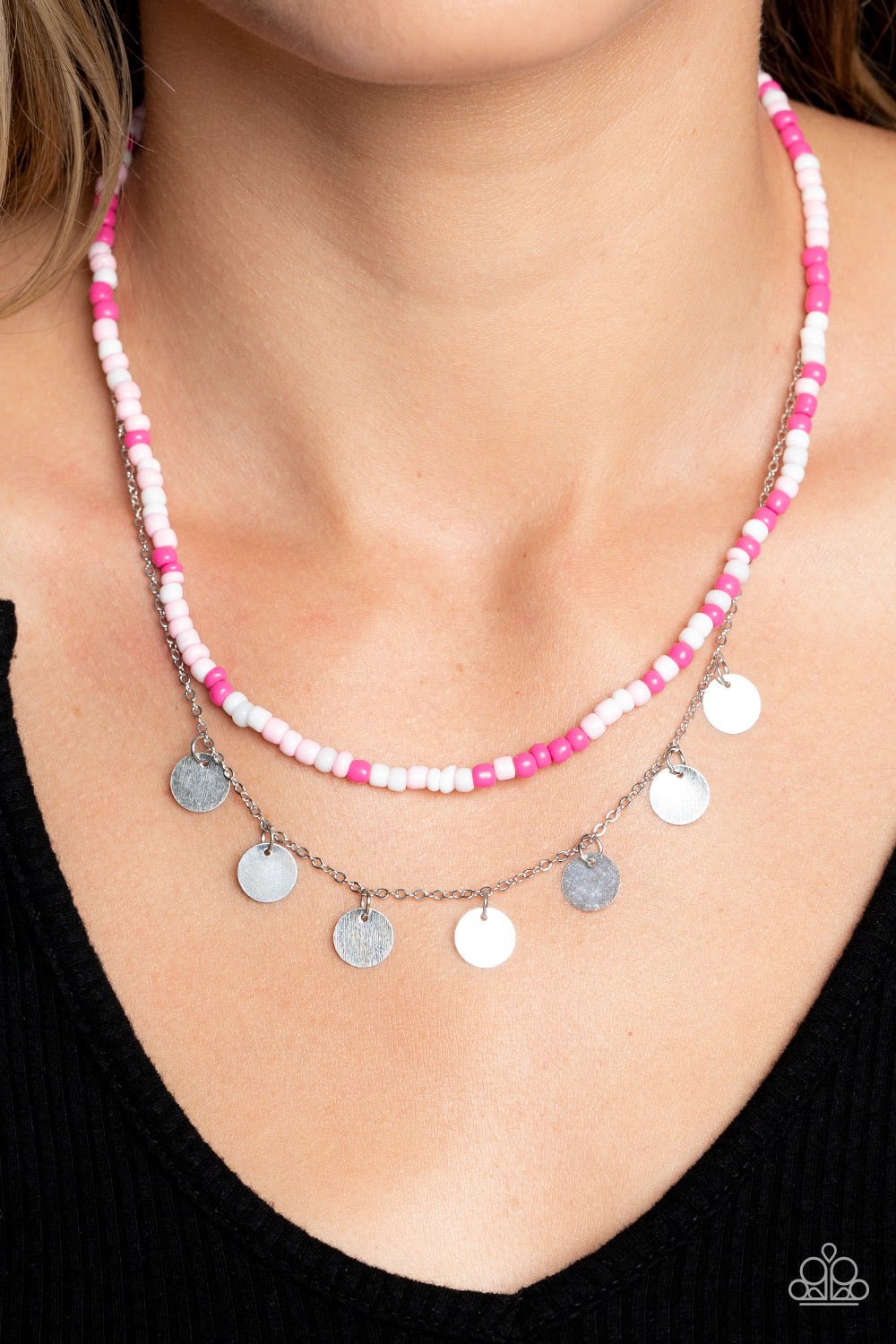 Comet Candy - Pink Necklace - Paparazzi Accessories - Alies Bling Bar