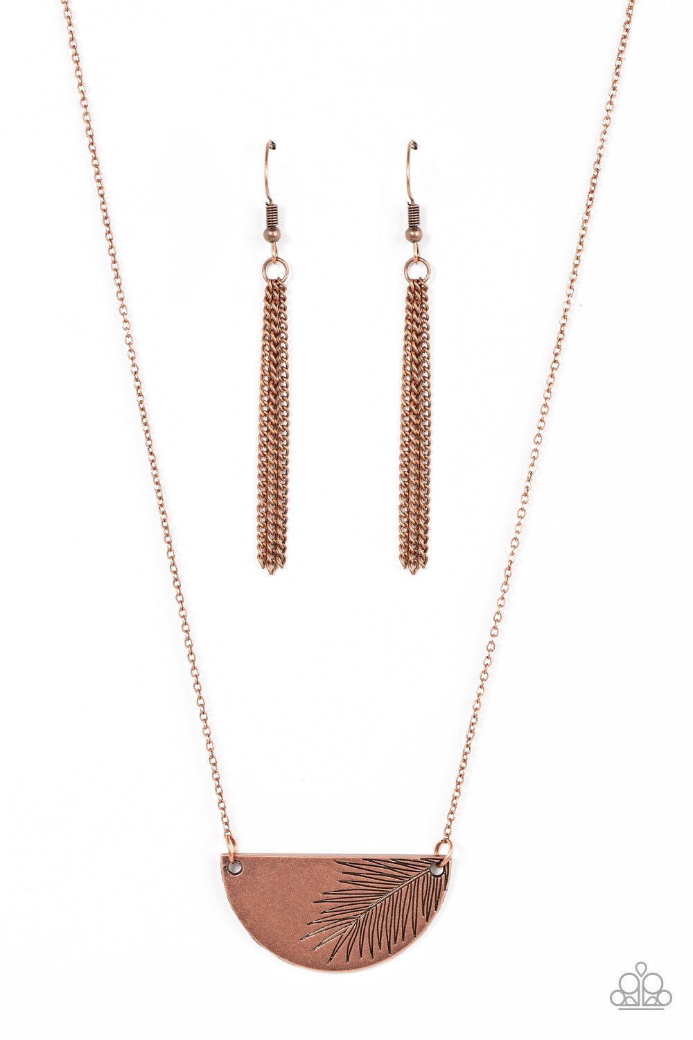 Cool, PALM, and Collected - Copper Necklace - Paparazzi Accessories - Alies Bling Bar