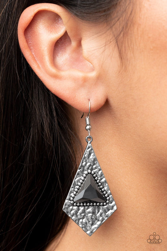 Cosmic Destination - Silver Earrings - Paparazzi Accessories - Alies Bling Bar