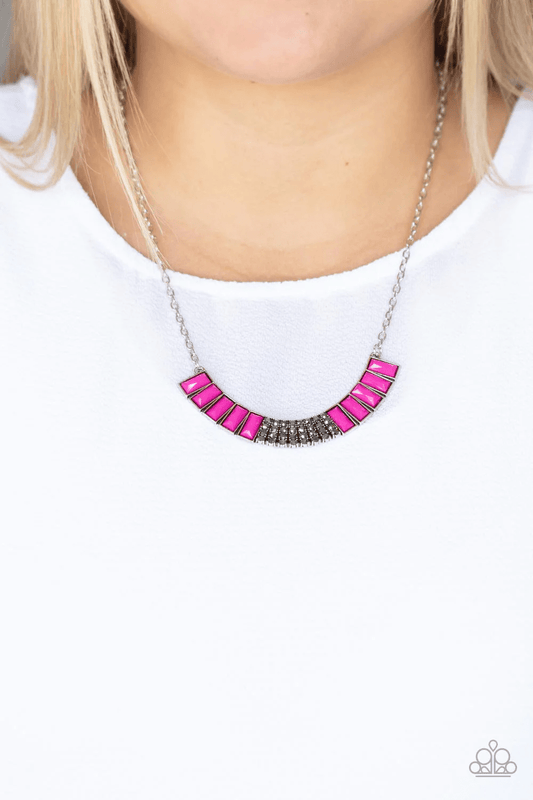 Coup de MANE - Pink Necklace - Paparazzi Accessories - Alies Bling Bar