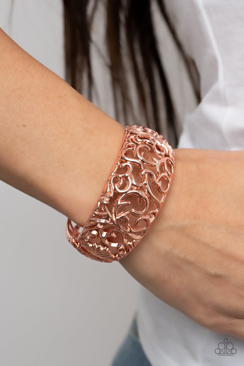 Courtyard Couture - Copper Bracelet - Paparazzi Accessories - Alies Bling Bar