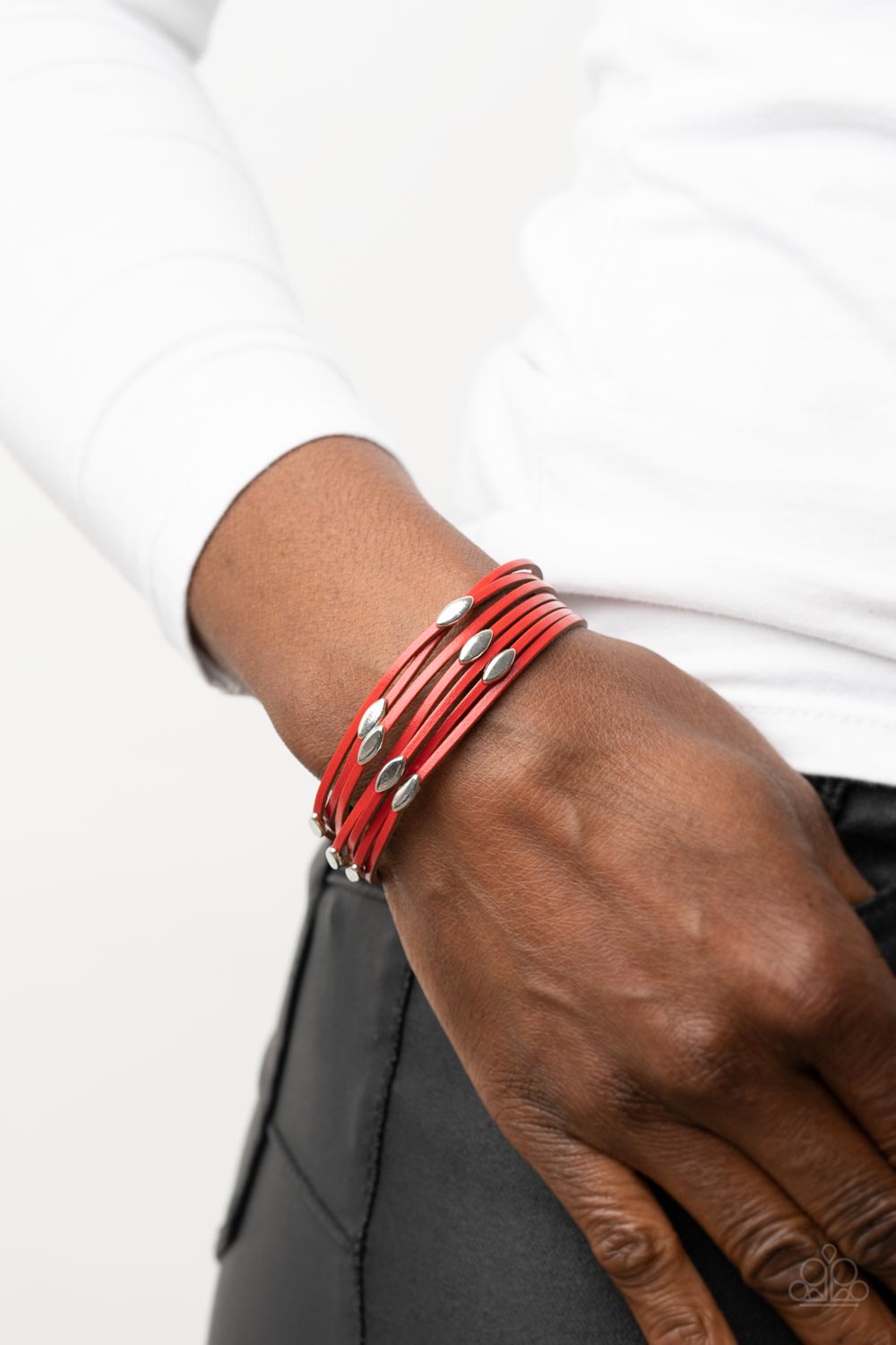 Cruise Control Soul - Red Bracelet - Paparazzi Accessories - Alies Bling Bar