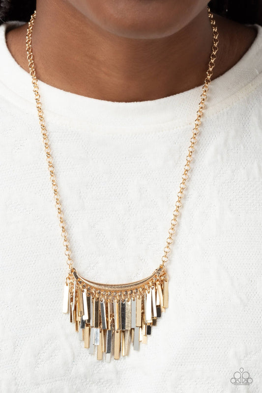 Cue the Chandelier - Multi Necklace - Paparazzi Accessories - Alies Bling Bar