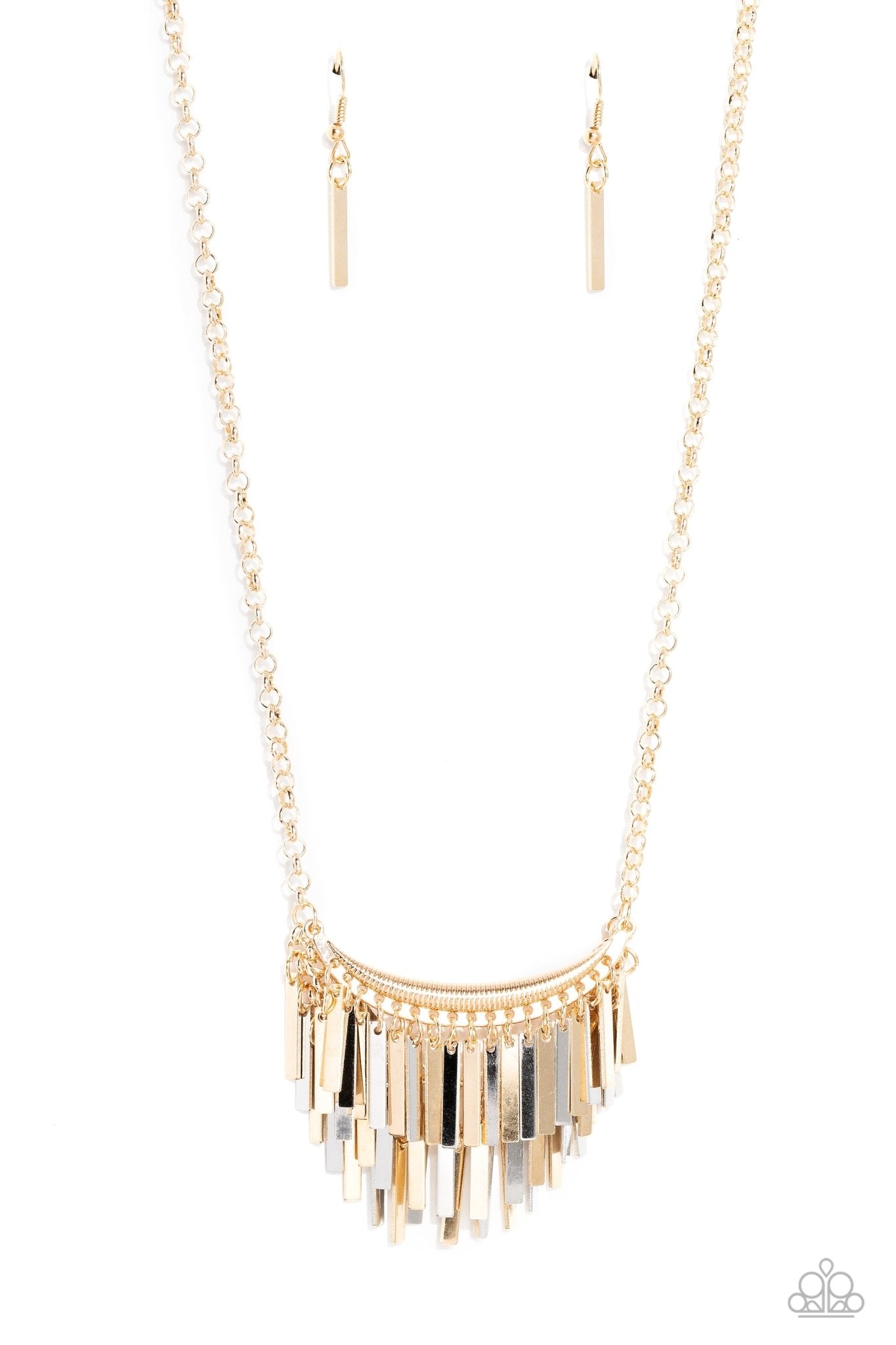 Cue the Chandelier - Multi Necklace - Paparazzi Accessories - Alies Bling Bar