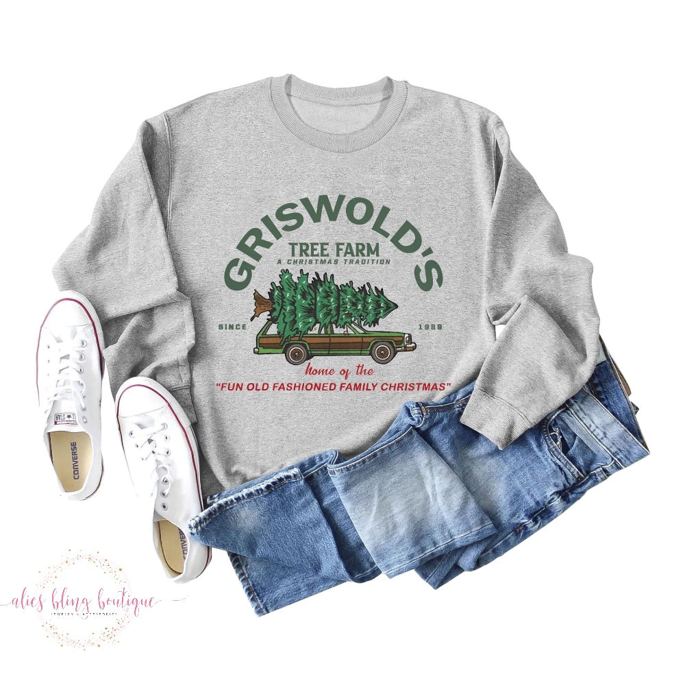 Griswold Tree Farm Sweatshirt - Alies Bling Bar