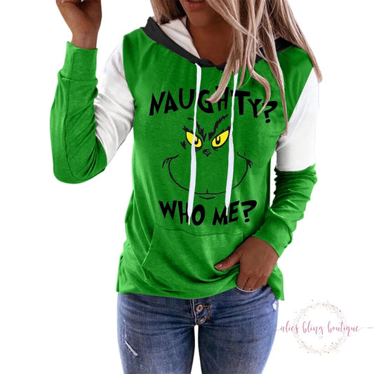 Naughty? Who Me? Hoodie - Alies Bling Bar