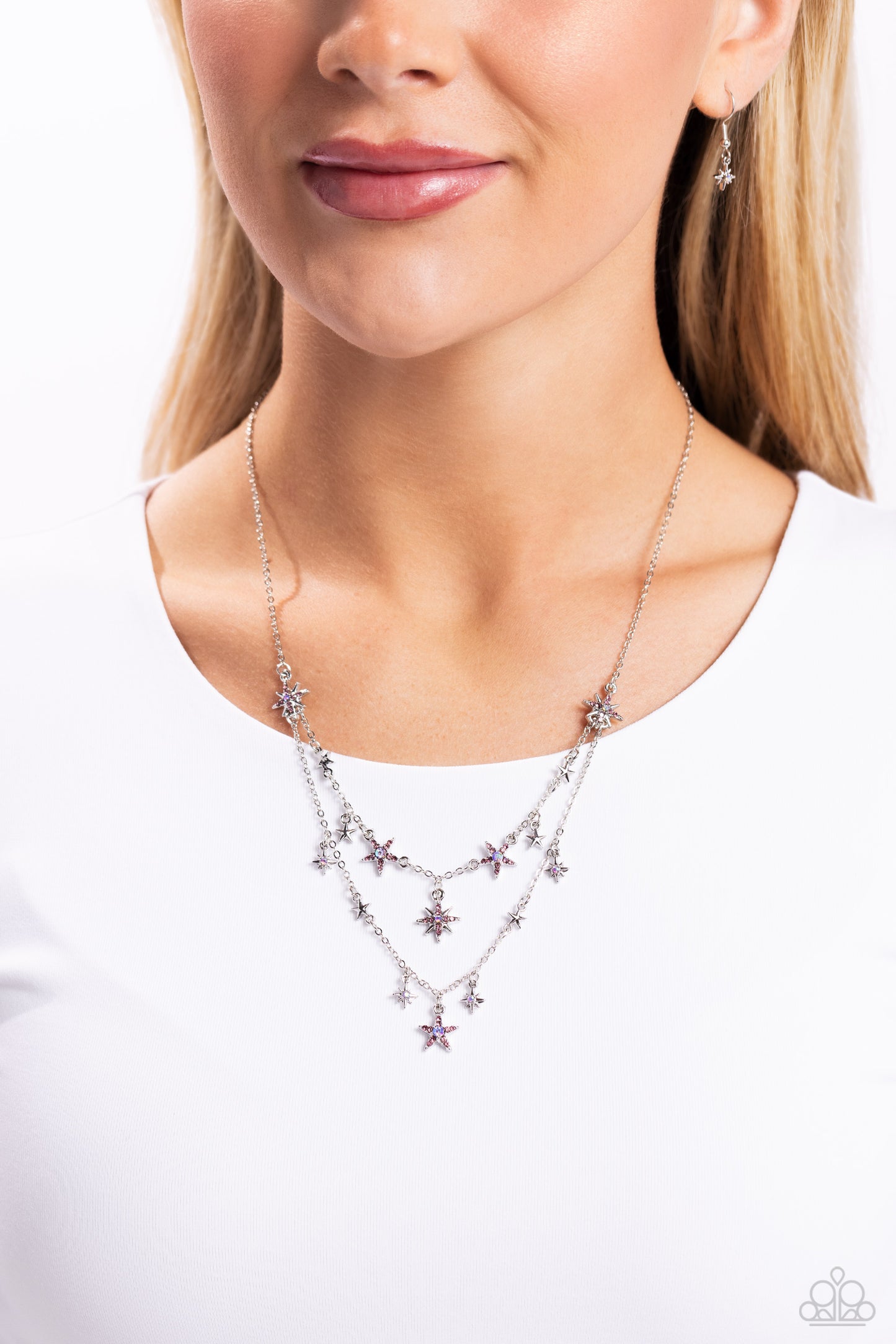 Raising the STAR - Purple Necklace - Paparazzi Accessories - Alies Bling Bar