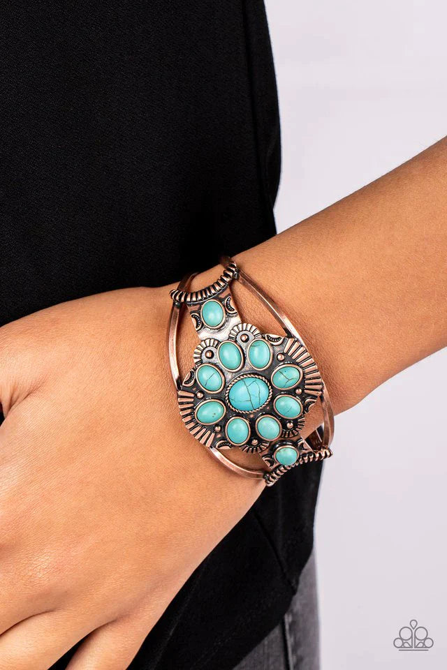 Wistfully Western - Copper Bracelet - Paparazzi Accessories - Alies Bling Bar