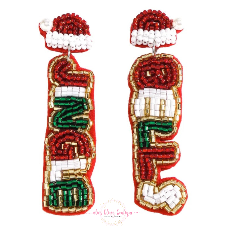 Jingle Bells - Bead Post Earrings - Alies Bling Bar