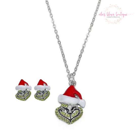 Merry Mischief Necklace & Earring Set - Alies Bling Bar