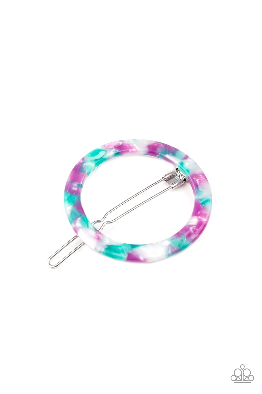Paparazzi Accessories - In The Round - Multi - Hair Clip - Alies Bling Bar