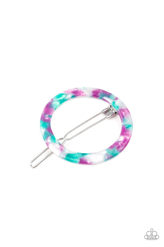 Paparazzi Accessories - In The Round - Multi - Hair Clip - Alies Bling Bar