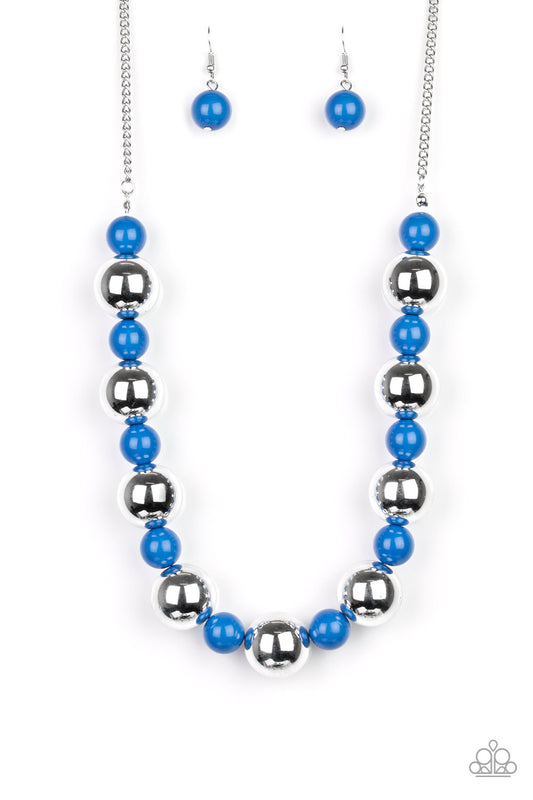 Paparazzi Accessories - Top Pop - Blue Necklace - Alies Bling Bar