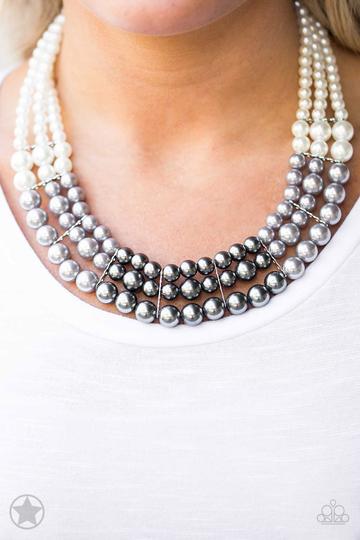 Paparazzi Lady In Waiting - White Pearl Necklace - Alies Bling Bar