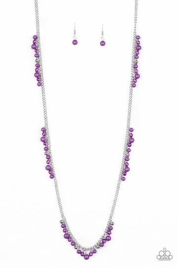 Miami Mojito - Purple Bead Necklace - Paparazzi Accessories - Alies Bling Bar