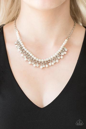 Paparazzi A Touch of CLASSY - White Necklace - Alies Bling Bar