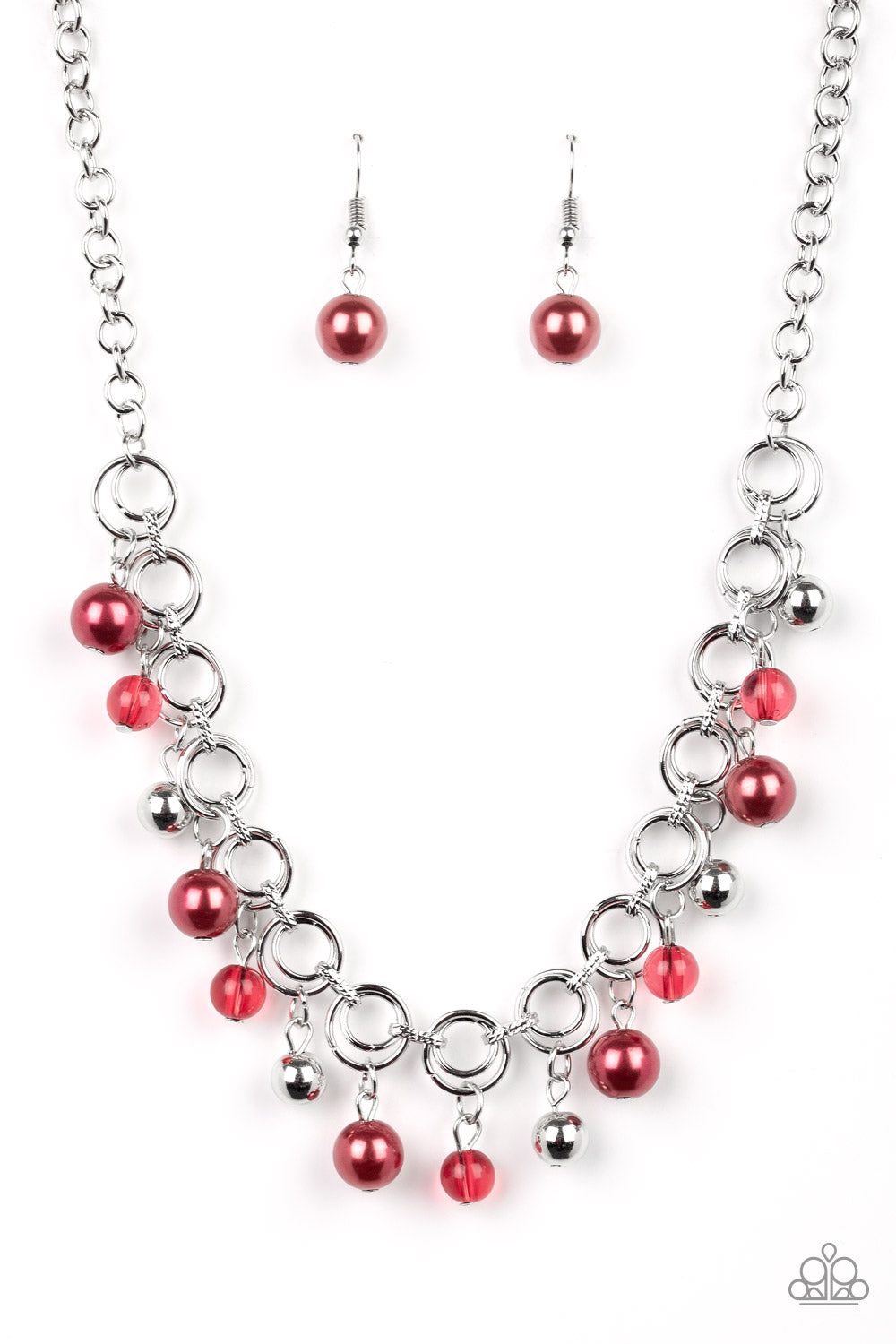 Paparazzi Accessories - Fiercely Fancy - Red Necklace - Alies Bling Bar
