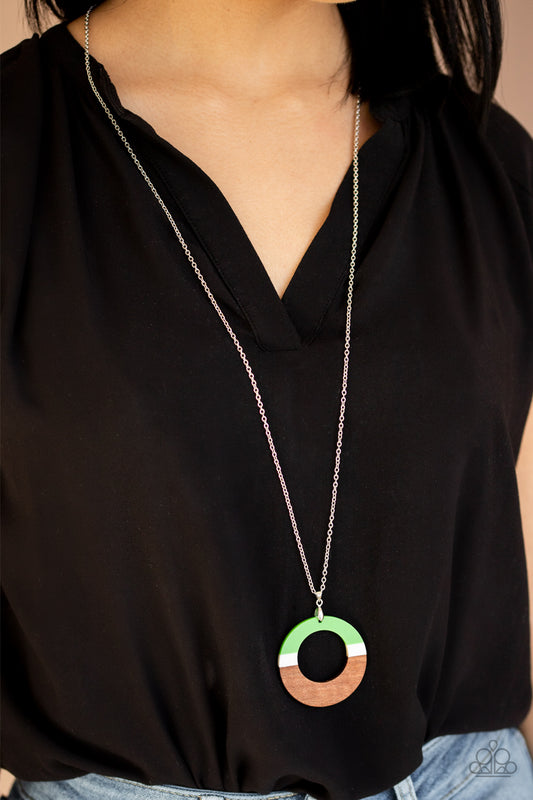 Paparazzi - Sail Into The Sunset - Green Necklace - Alies Bling Bar