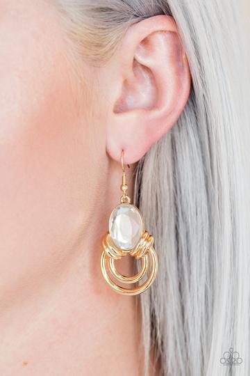 Paparazzi - Real Queen - Gold Earrings - Alies Bling Bar