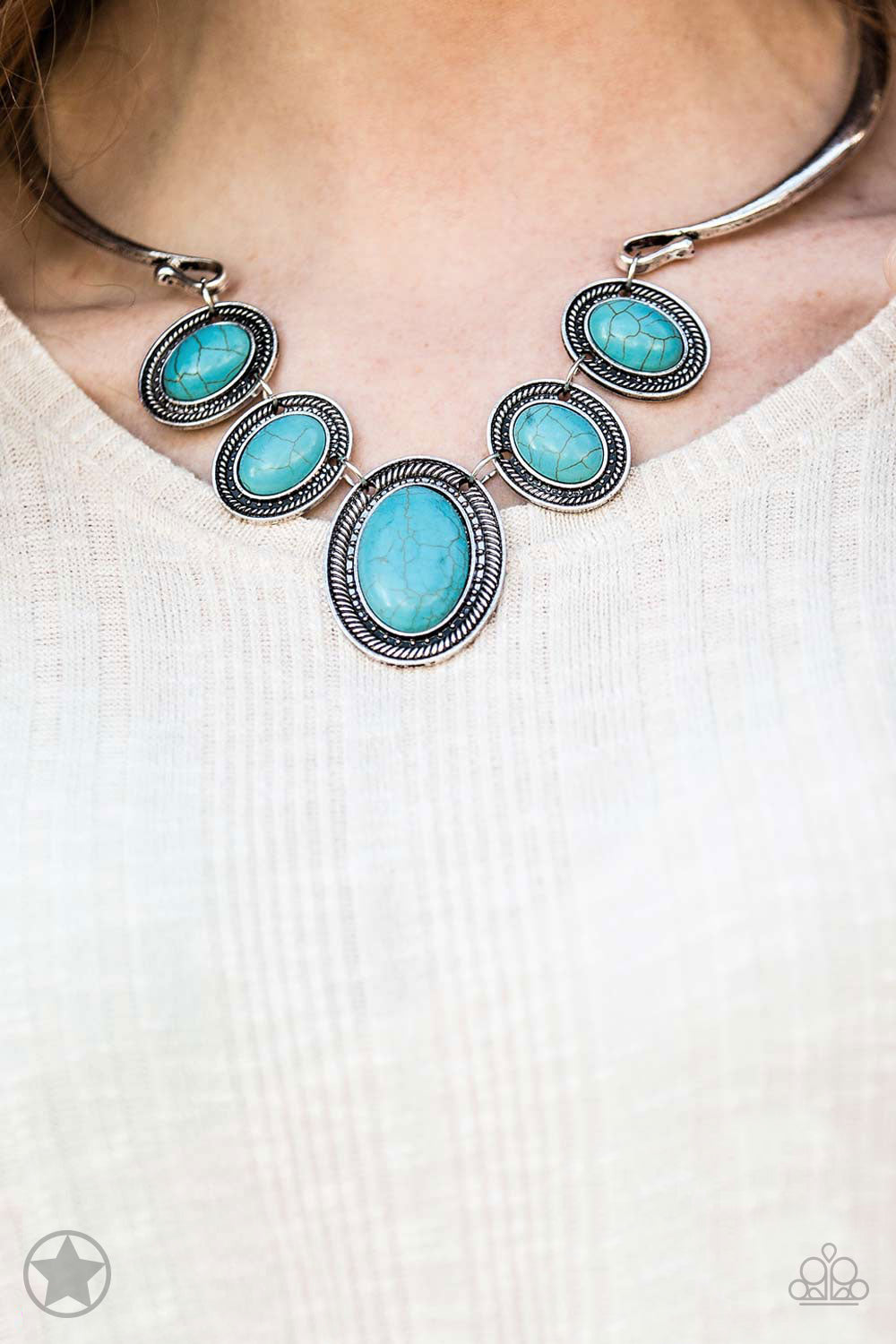 Paparazzi - River Ride - Turquoise Blue Necklace - Alies Bling Bar