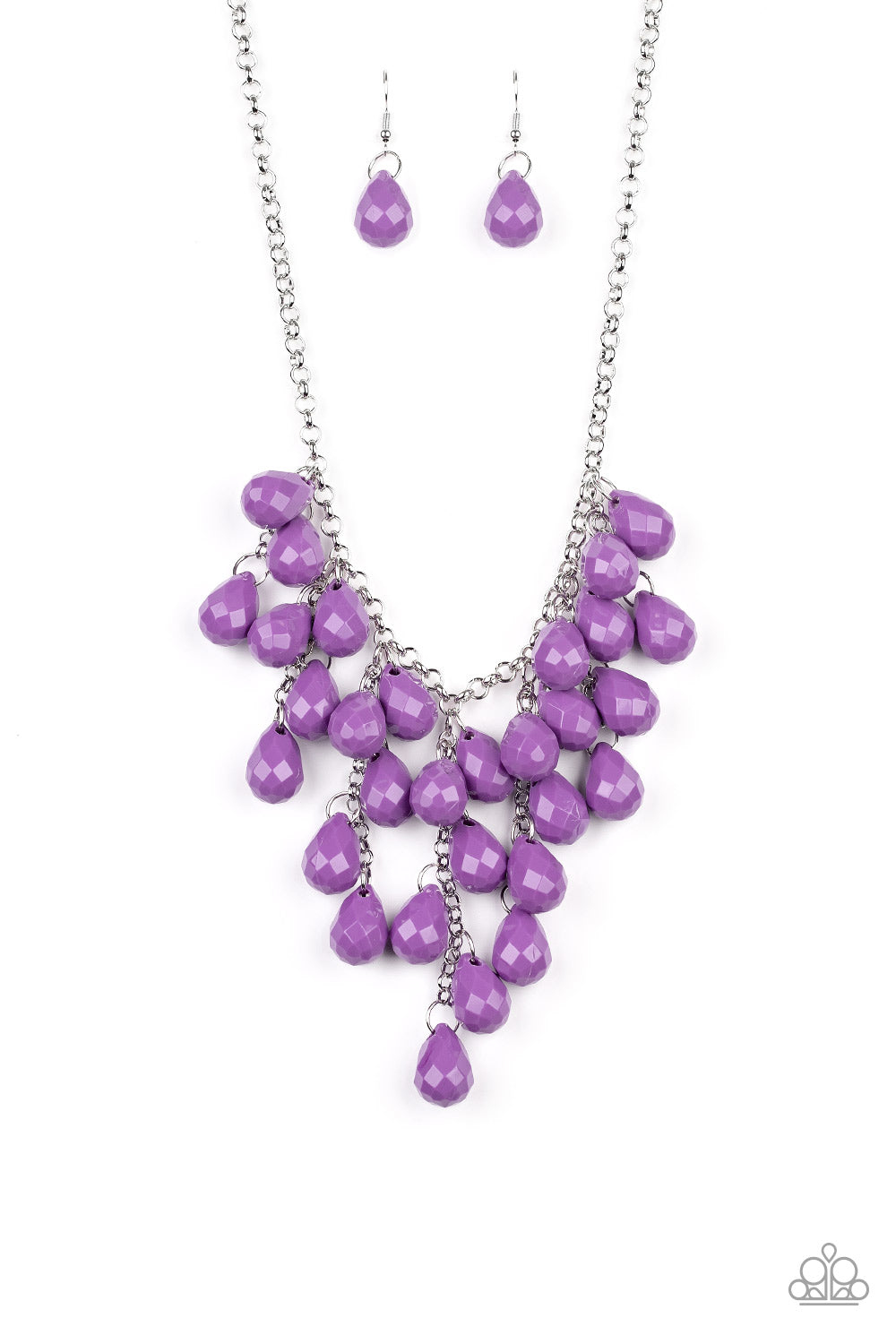 Paparazzi Accessories - Serenely Scattered - Purple Necklace - Alies Bling Bar