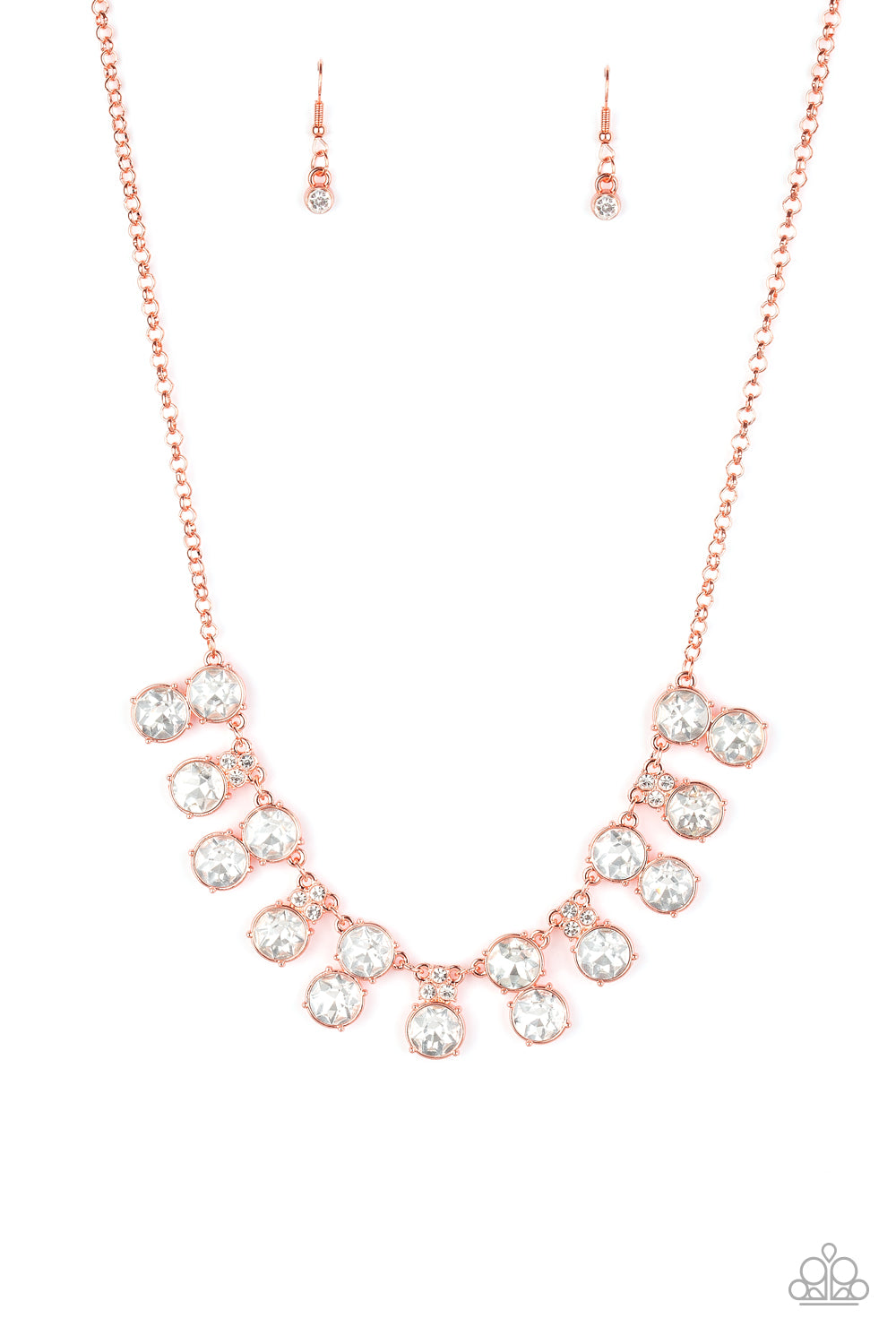 Paparazzi Accessories - Top Dollar Twinkle - Copper Necklace - Alies Bling Bar