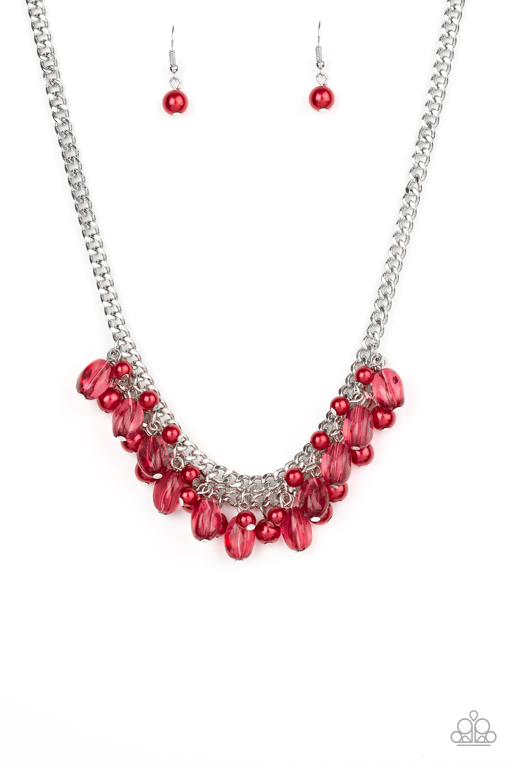 Paparazzi 5th Avenue Flirtation - Red Pearl Necklace - Aliesblingbar