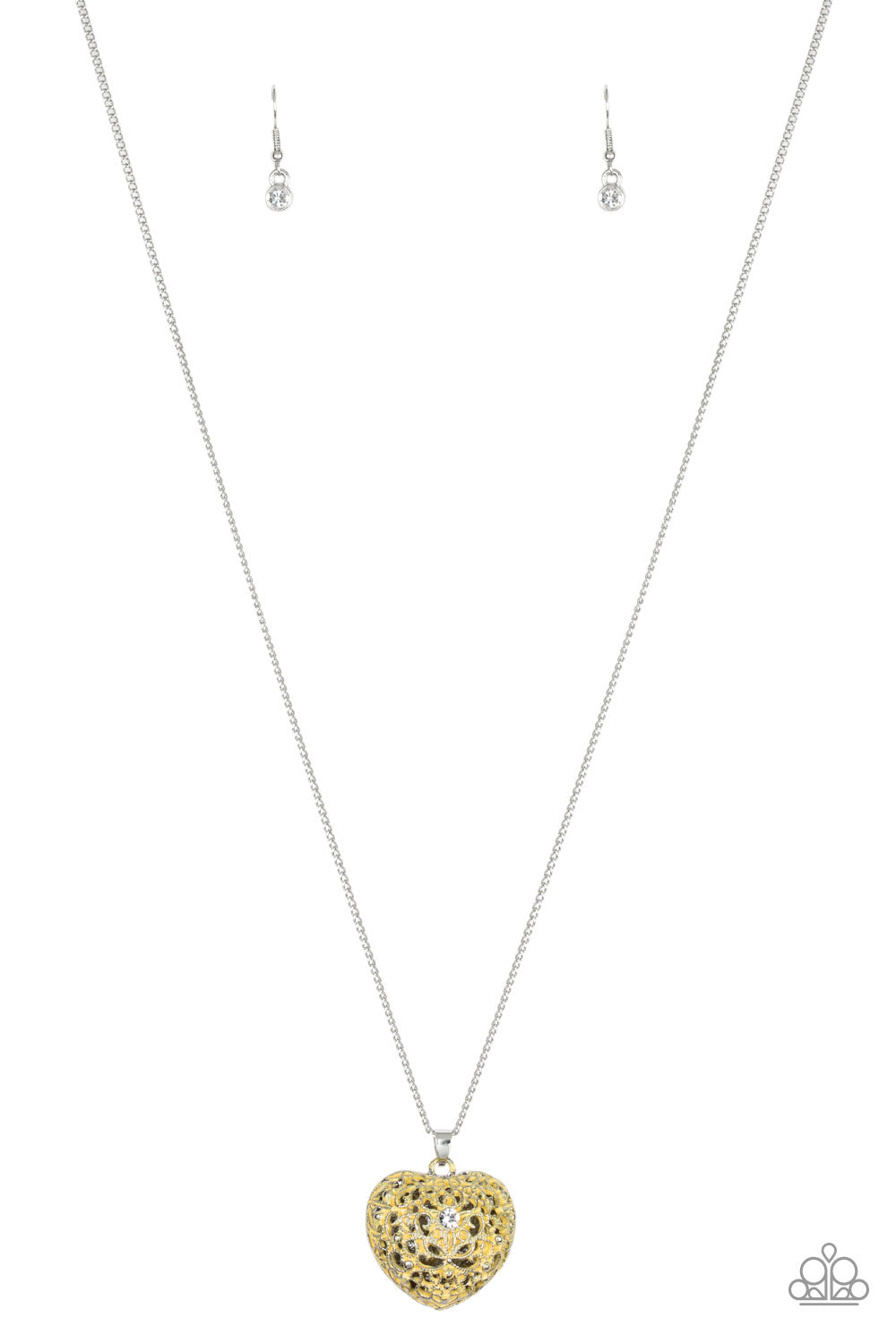 Paparazzi - Love Is All Around - Yellow Necklace - Aliesblingbar