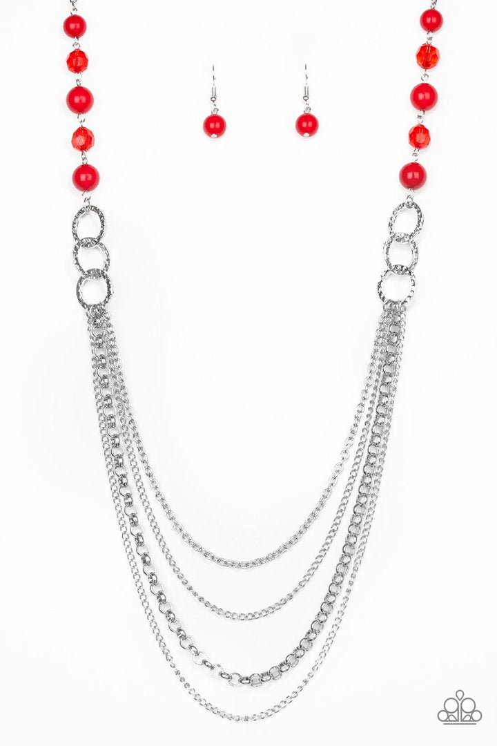 Paparazzi Accessories - Vividly Vivid - Red Necklace - Alies Bling Bar