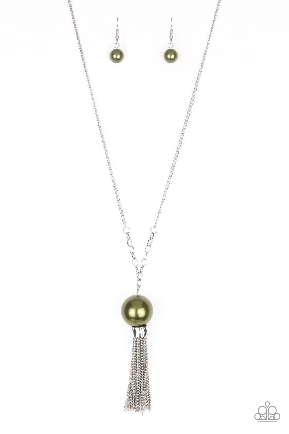 Paparazzi green 2024 pearl necklace