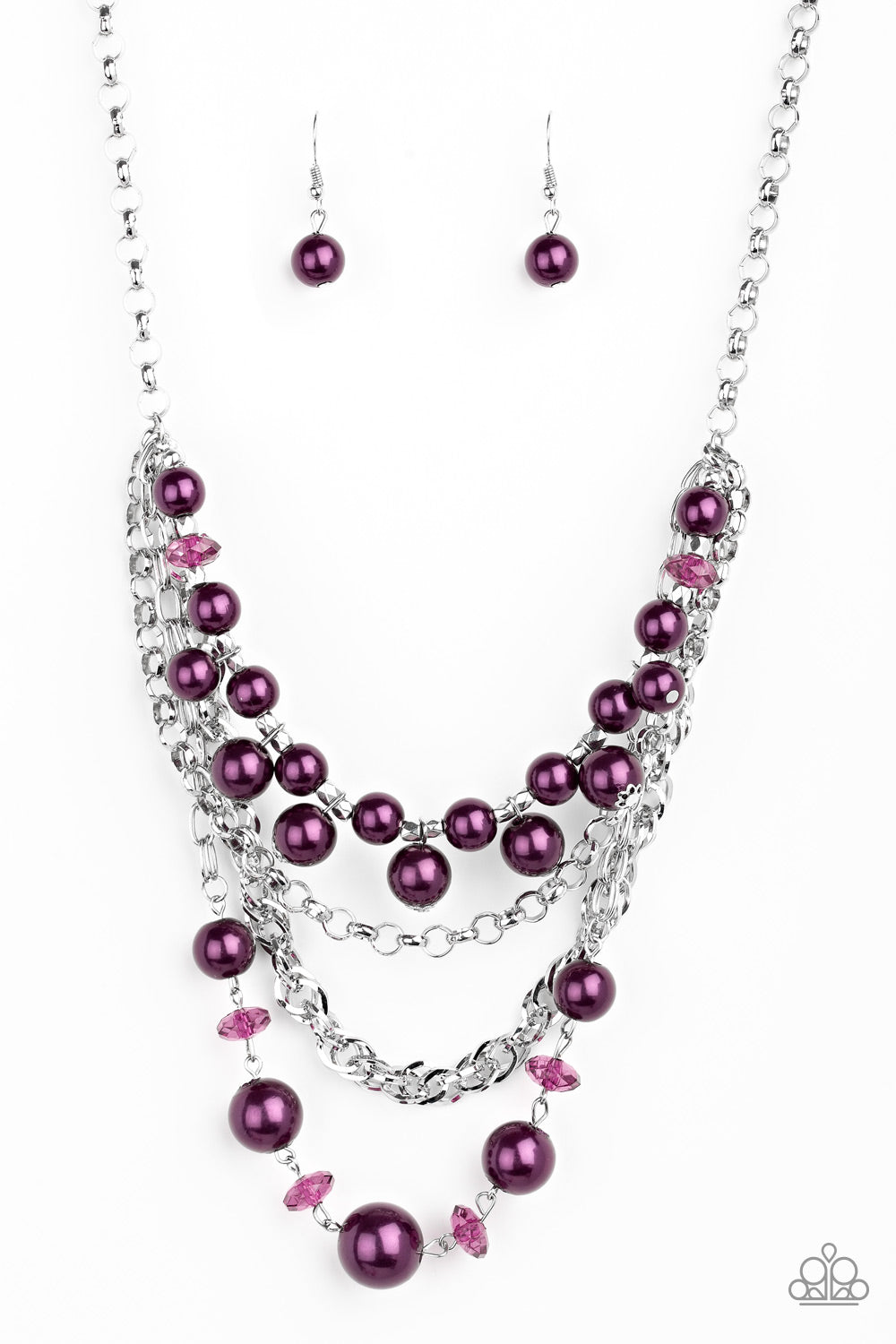 Paparazzi  - Rockin Rockette - Purple Pearl Short Necklace - Alies Bling Bar