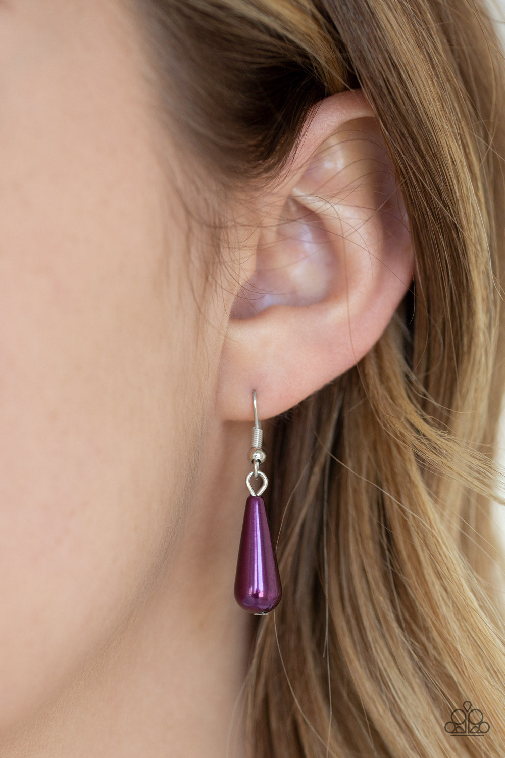 Paparazzi Fleur de Fringe - Purple Pearl Short Necklace - Aliesblingbar