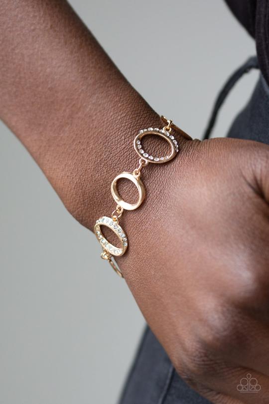 Paparazzi - Beautiful Inside and Out - Gold Bracelet - Alie's Bling Bar