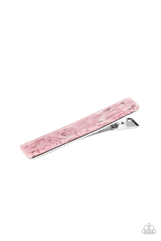 Paparazzi Accessories - Hair Goals - Pink Hair Clip - Alies Bling Bar