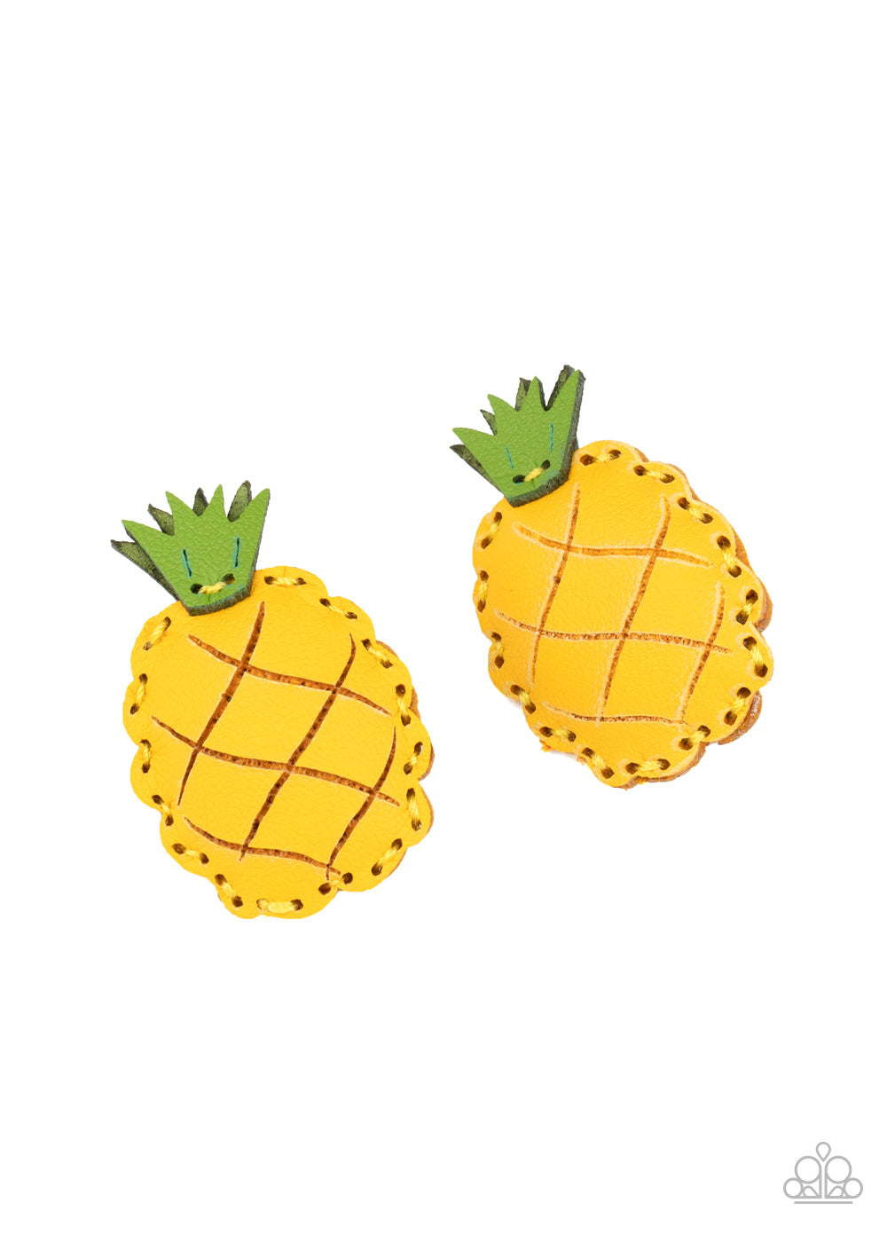 Paparazzi Accessories - PINEAPPLE Of My Eye - Yellow Hair Clips - Alies Bling Bar