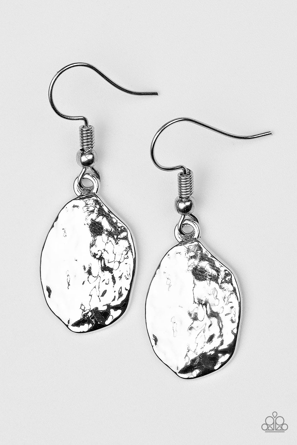 Paparazzi Accessories -   Terra Treasure - Silver Earrings - Alies Bling Bar