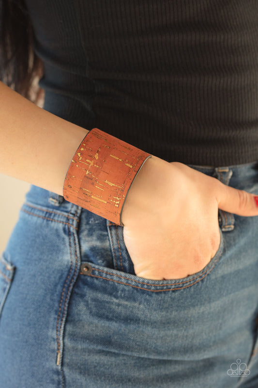 Paparazzi Accessories - Up To Scratch - Orange Bracelet - Alies Bling Bar