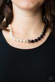 Paparazzi - 5th Avenue A-Lister - Black & White Pearls Necklace - Alies Bling Bar