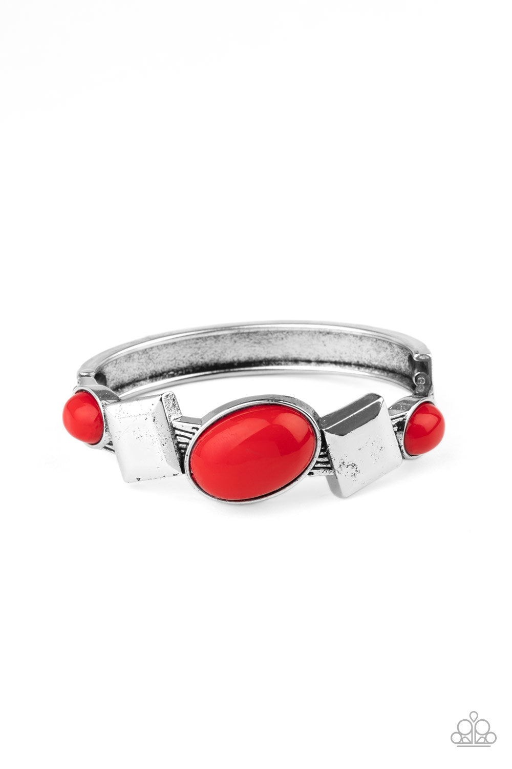 Paparazzi Accessories - Abstract Appeal - Red Bracelet - Alies Bling Bar