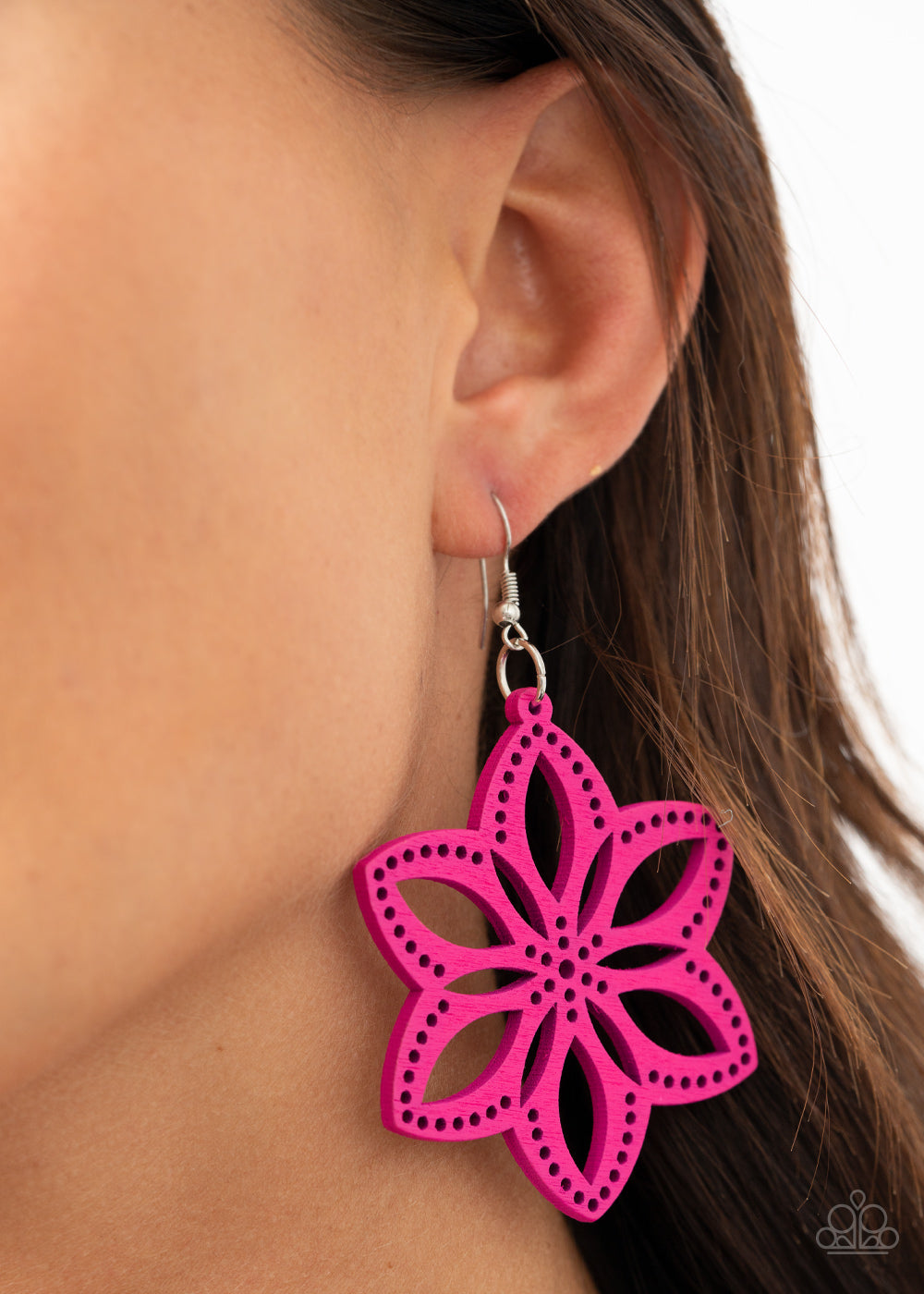 Paparazzi Accessories - Bahama Blossoms - Pink Earrings - Alies Bling Bar