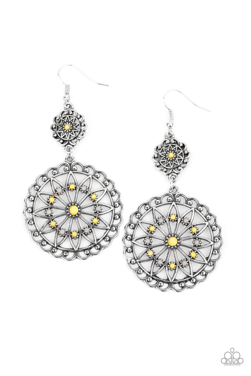 Pinwheel and Deal - yellow - Paparazzi earrings – JewelryBlingThing