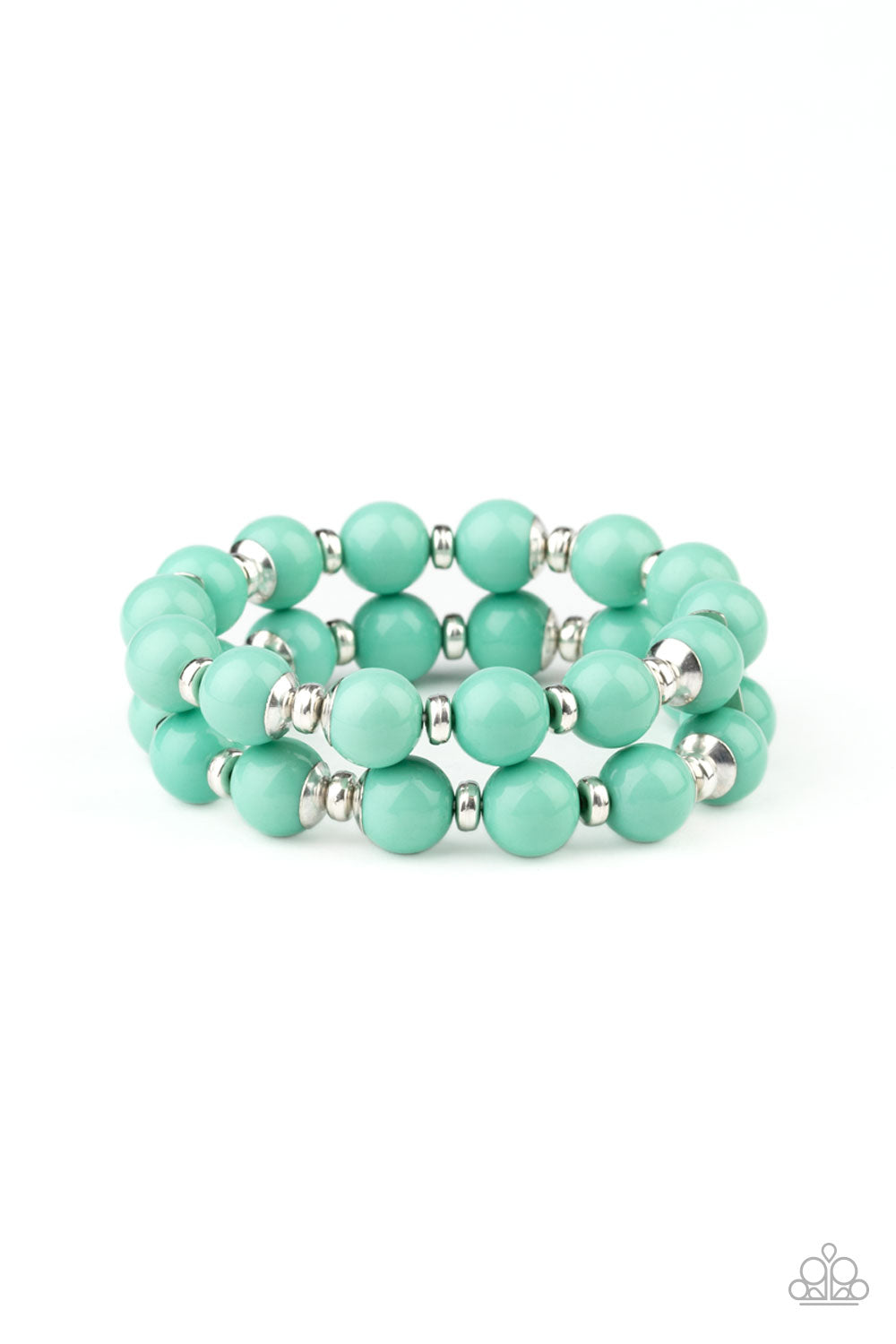 Paparazzi - Bubble Blast Off - Green Bracelet - Aliesblingbar