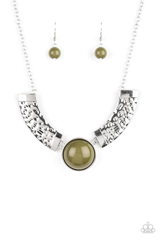 Paparazzi Accessories - Egyptian Spell - Green Necklace - Alies Bling Bar