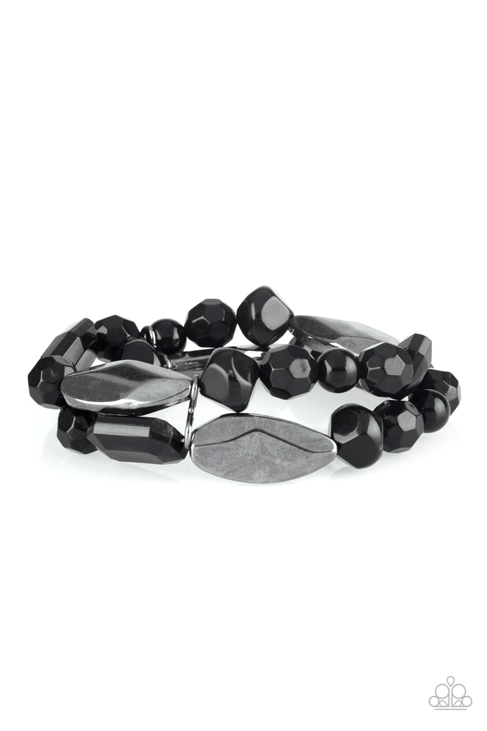 Rockin Rock Candy - Black Bracelet - Paparazzi Accessories - Alies Bling Bar