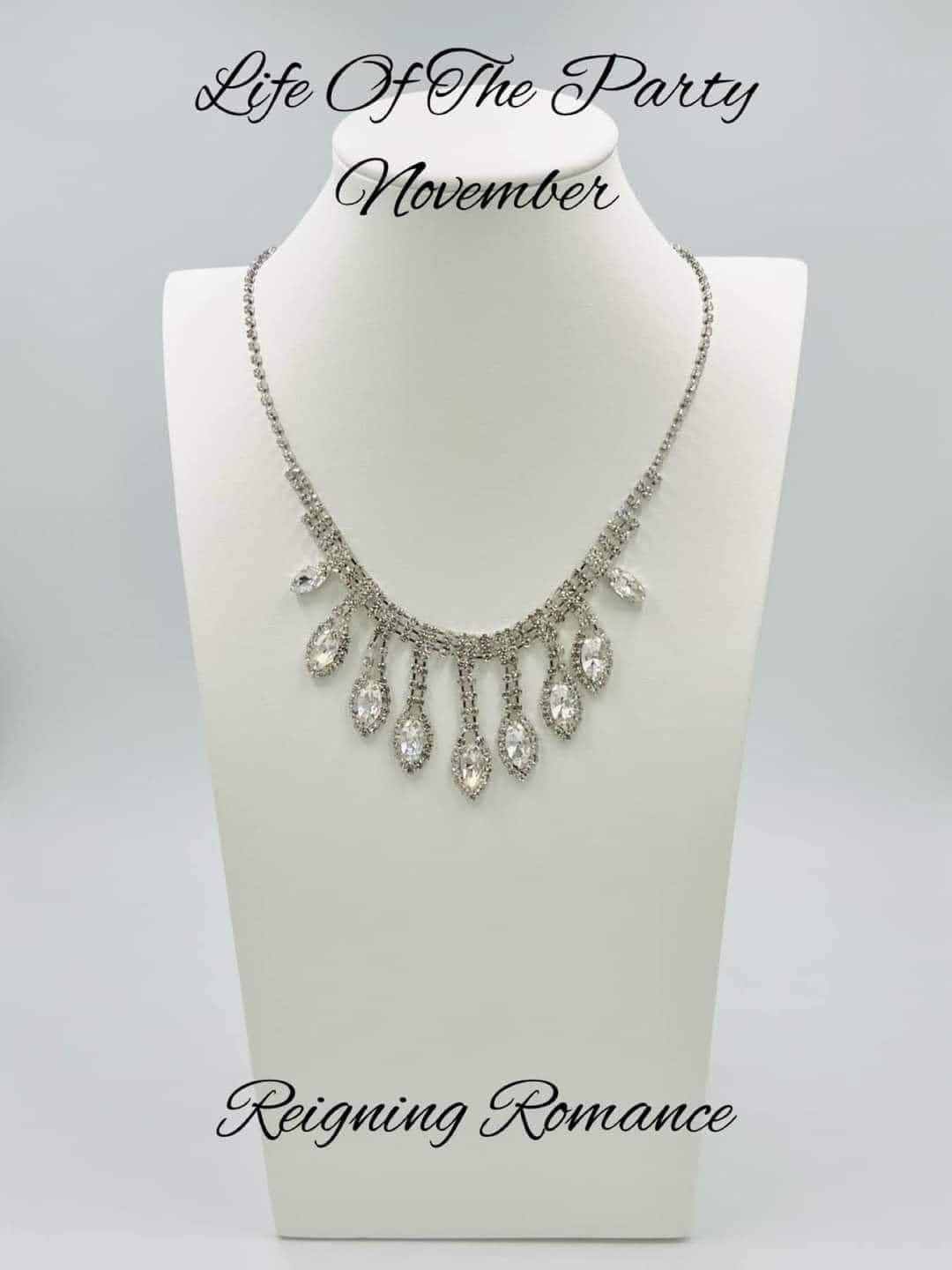 REIGNING Romance - White Necklace- Paparazzi Accessories - November 2022 Life Of The Party - Alies Bling Bar