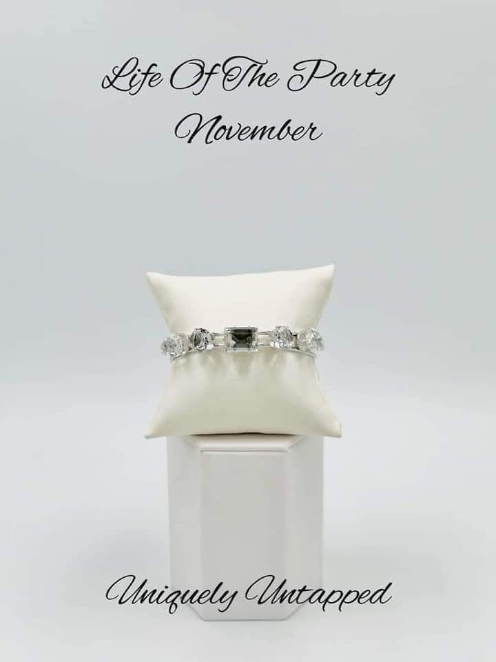 Uniquely Untapped - White Cuff Bracelet- Paparazzi Accessories - November 2022 Life Of The Party PRECLAIM - Alies Bling Bar