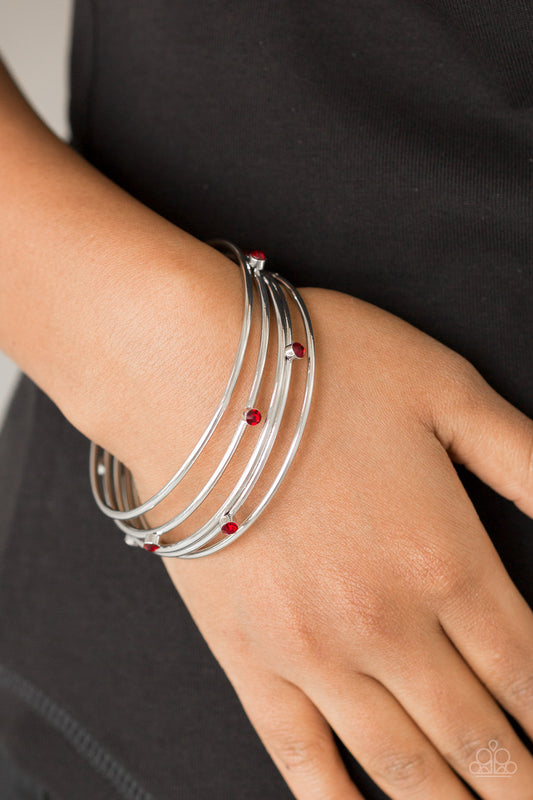 Delicate Decadence - Red Bangle Bracelets - Paparazzi Accessories - Alies Bling Bar