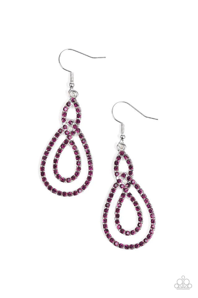 Sassy Sophistication - Purple Earrings - Paparazzi Accessories